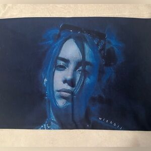 Billie Eilish Pillowcase Standard Blue